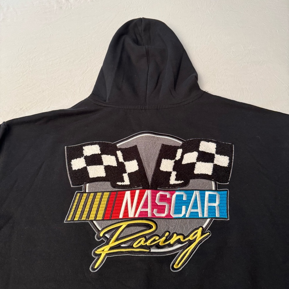 NASCAR Racing 94 Embroidered Hoodie Sweatshirt Size Large Big Patch on Back